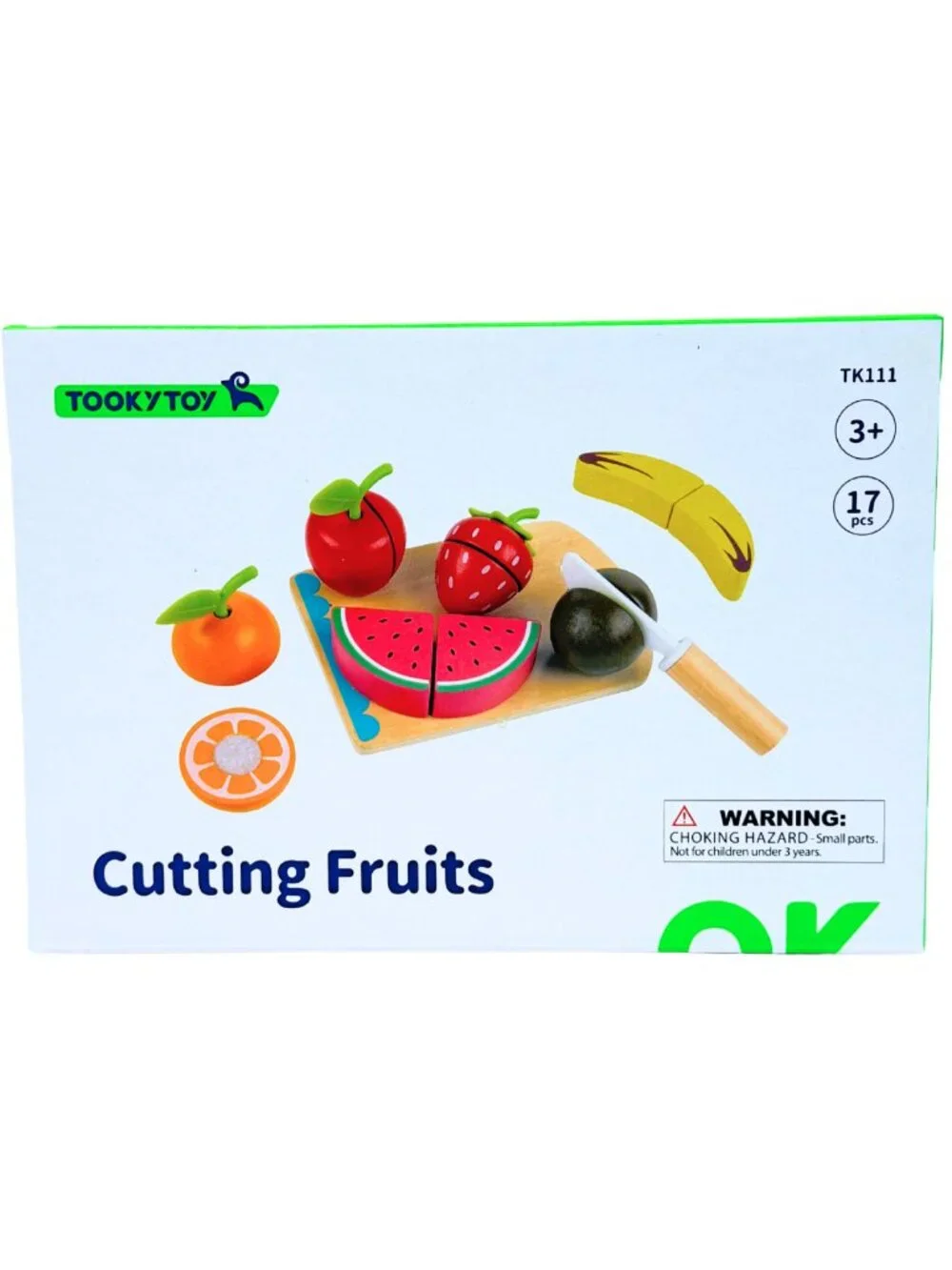 NEW Montessori Wooden Cutting Fruit Set Pretend Play Kitchen Toy Kids Gift